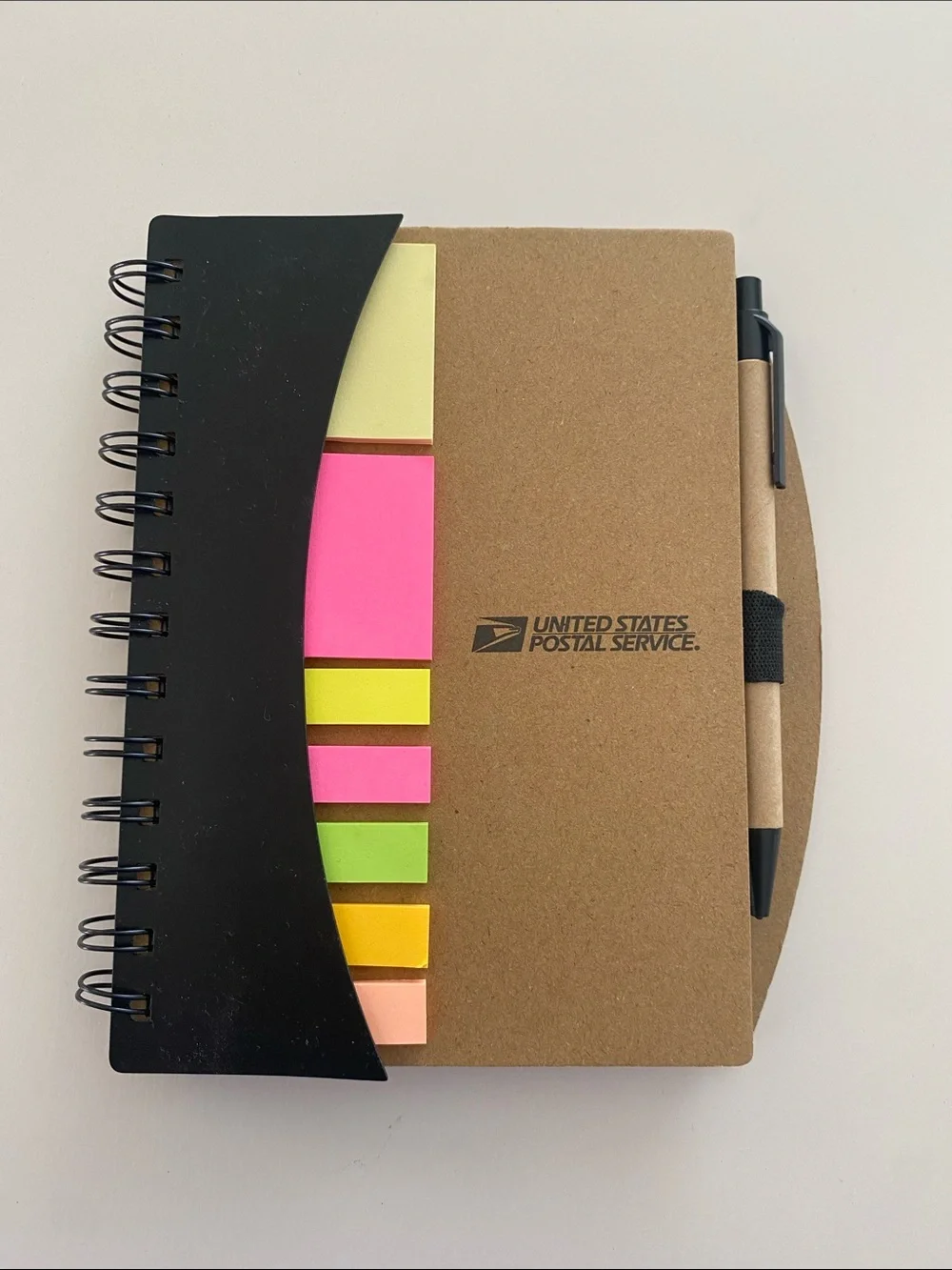 Organizer notebook with stickies